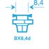 BAX-Leuchtmittel 12V BX 8,4d